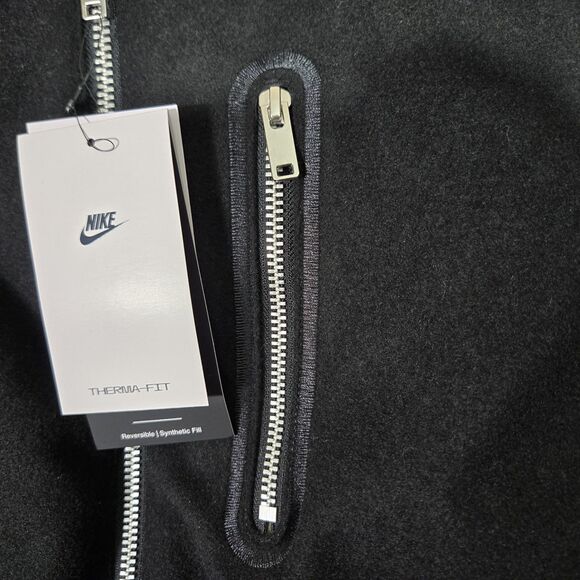 $500 Nike Leather Wool Varsity Bomber Jacket DD6773-010 Black Olive Mens XL - Picture 3 of 10